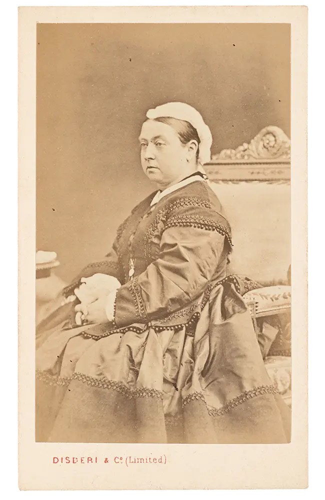 Kabinettkarte Königin Viktoria, Vorderseite