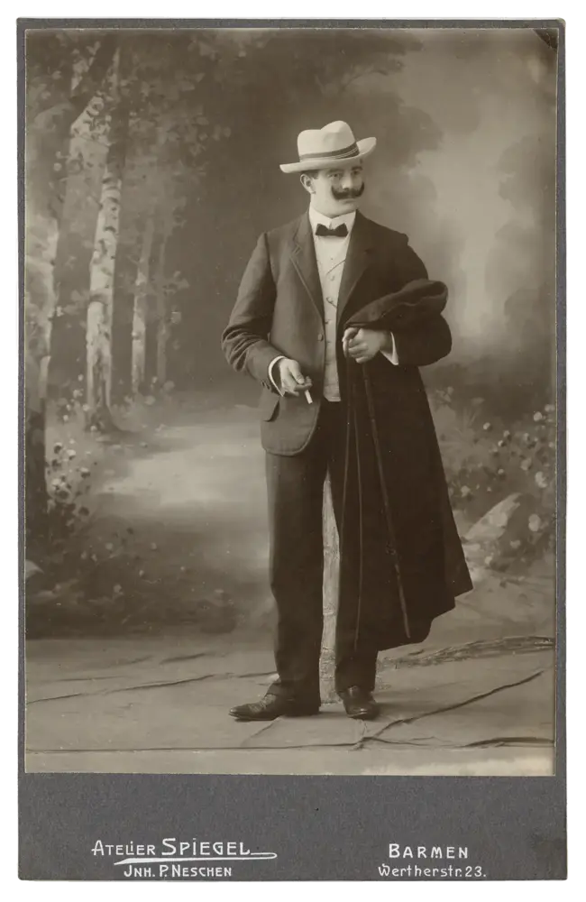 Smoking man wearing hat